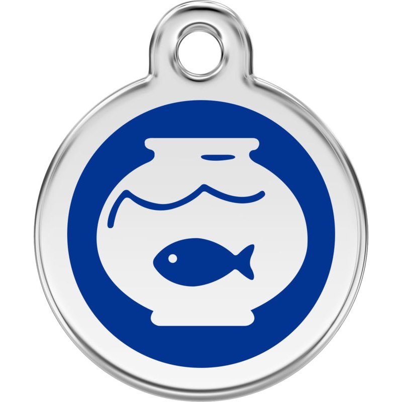 Pet ID Tags Fish Bowl Dark Blue