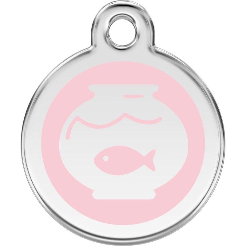Pet ID Tags Fish Bowl Light Pink