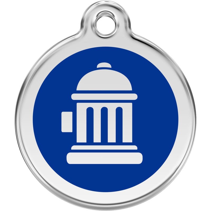 Pet ID Tags Fire Hydrant Dark Blue