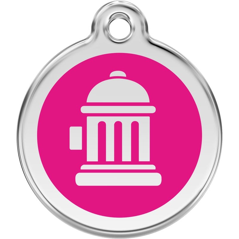 Pet ID Tags Fire Hydrant Hot Pink
