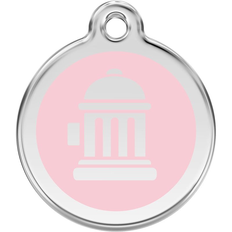 Pet ID Tags Fire Hydrant Light Pink