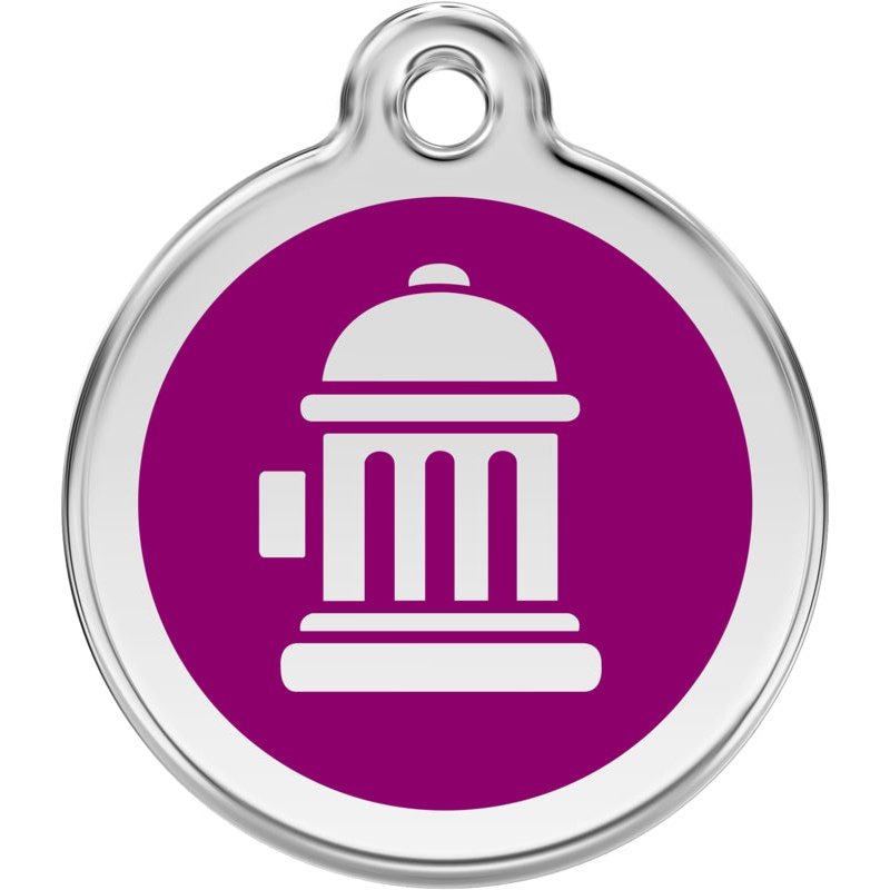 Pet ID Tags Fire Hydrant Purple