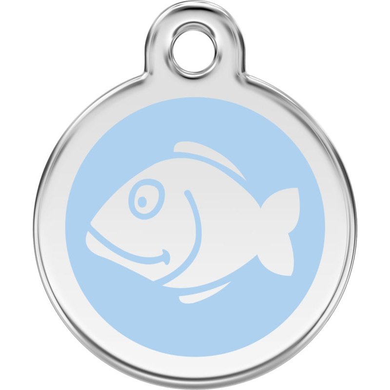 Pet ID Tags Fish Light Blue