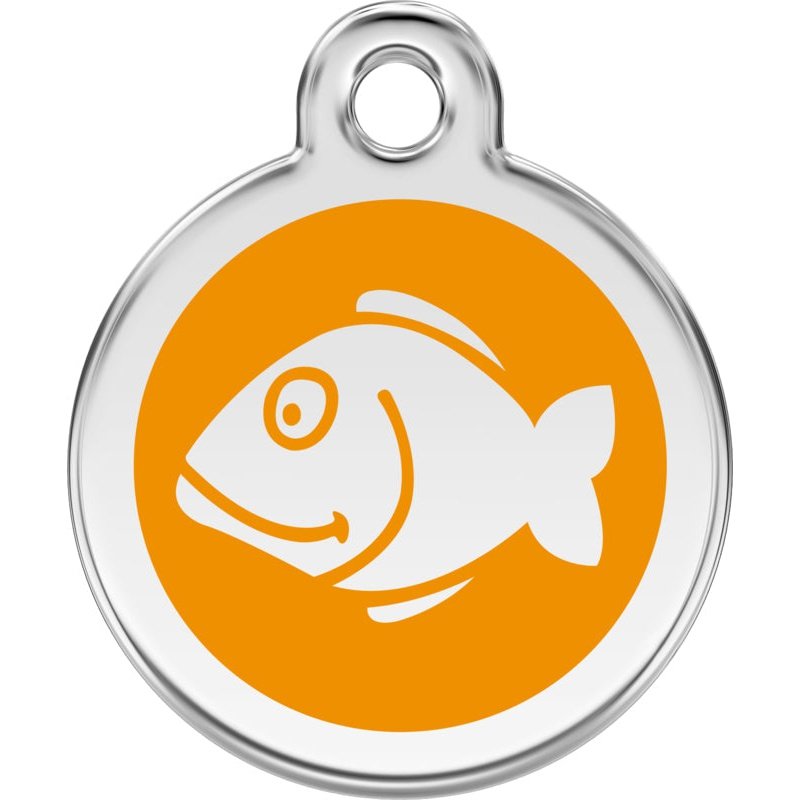 Pet ID Tags Fish Orange