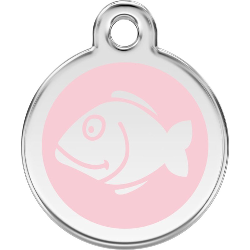 Pet ID Tags Fish Light Pink