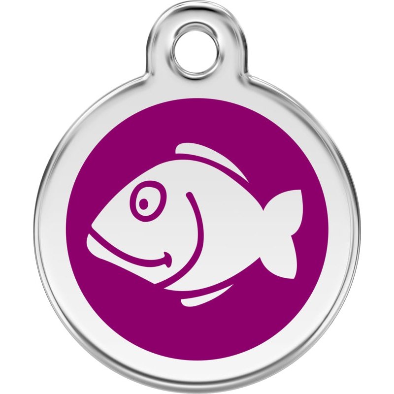 Pet ID Tags Fish Purple