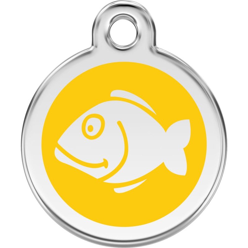 Pet ID Tags Fish Yellow