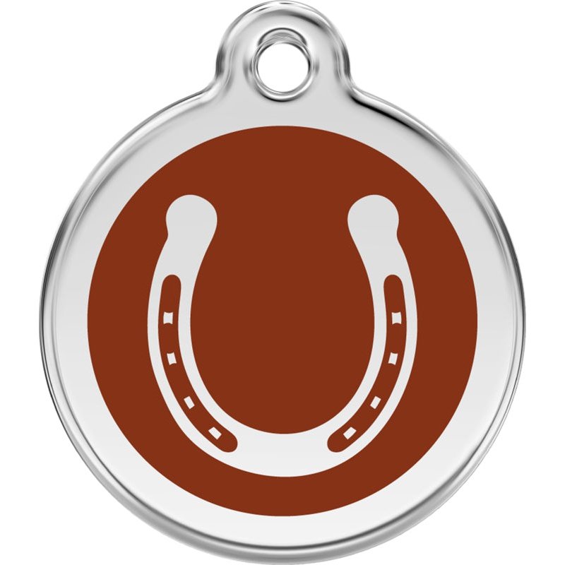 Pet ID Tags Horseshoe Brown