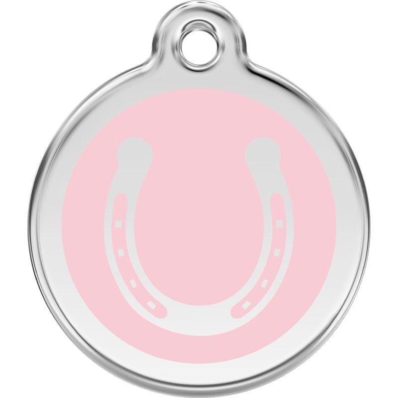 Pet ID Tags Horseshoe Light Pink