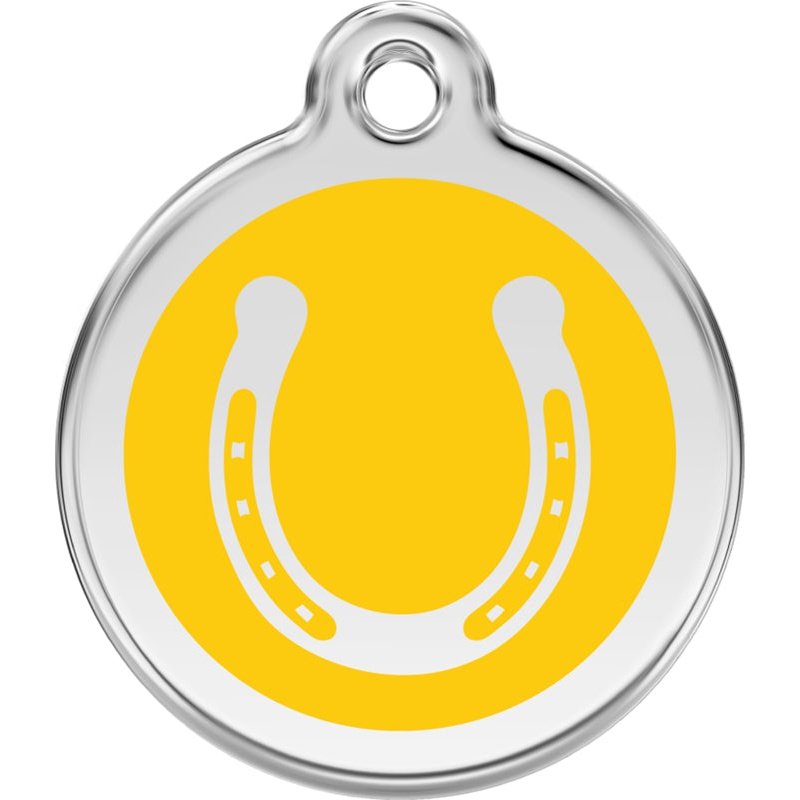 Pet ID Tags Horseshoe Yellow