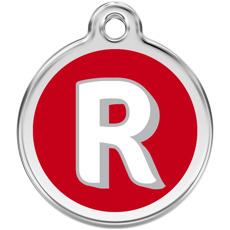 Pet ID Tags Alphabet Red R