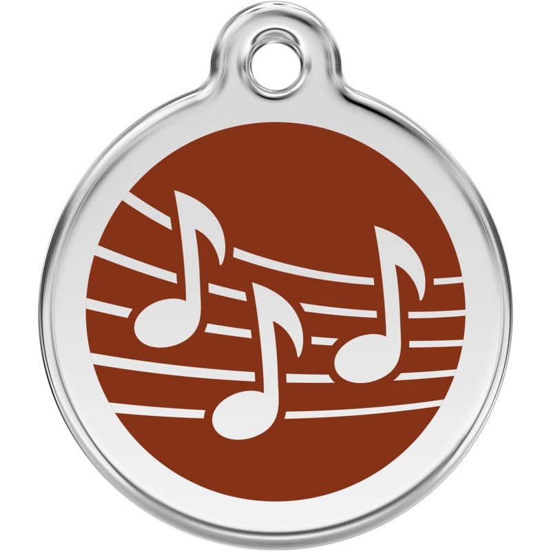 Pet ID Tags Music Brown