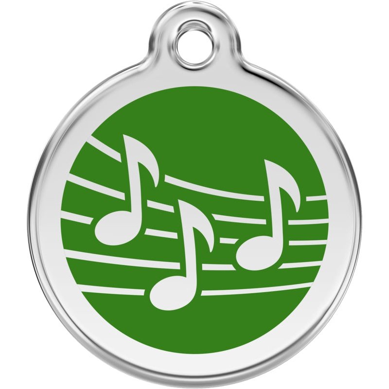 Pet ID Tags Music Green