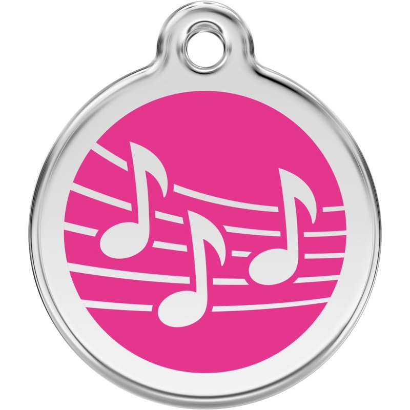 Pet ID Tags Music Hot Pink