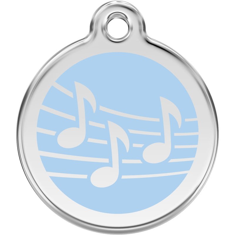 Pet ID Tags Music Light Blue