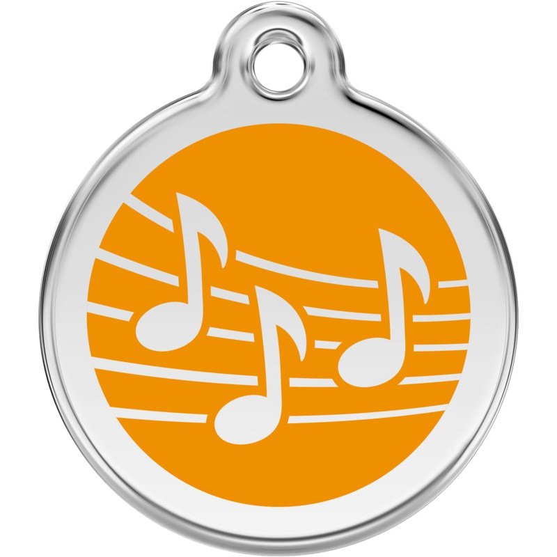 Pet ID Tags Music Orange