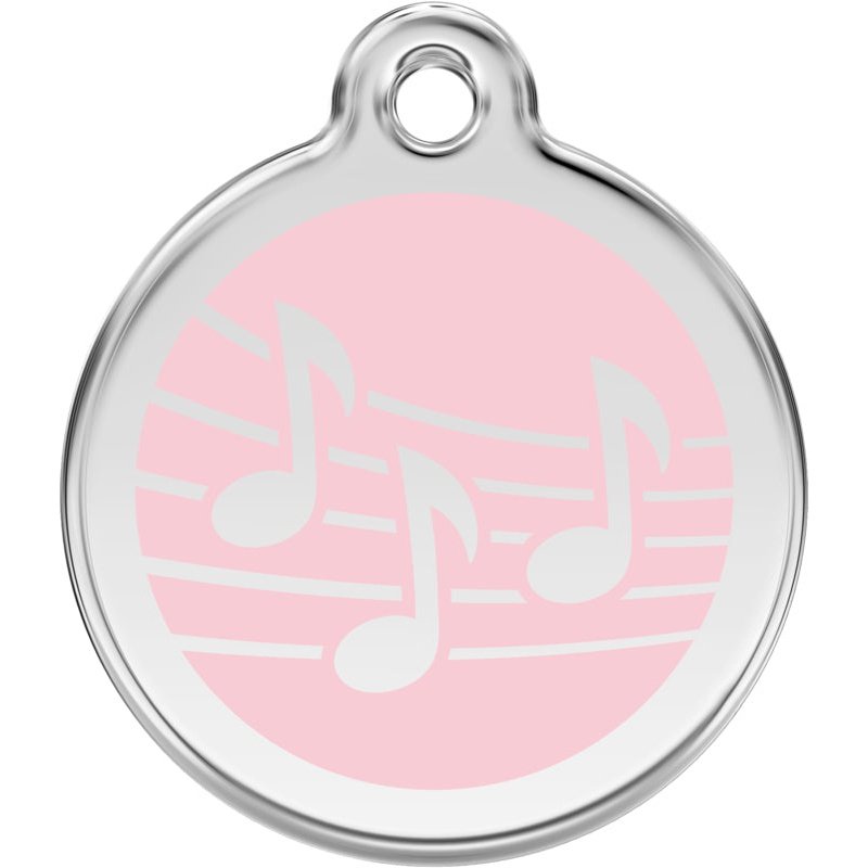 Pet ID Tags Music Light Pink