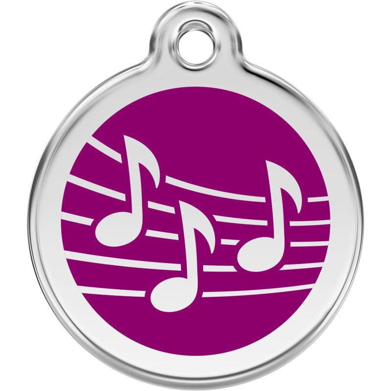 Pet ID Tags Music Purple