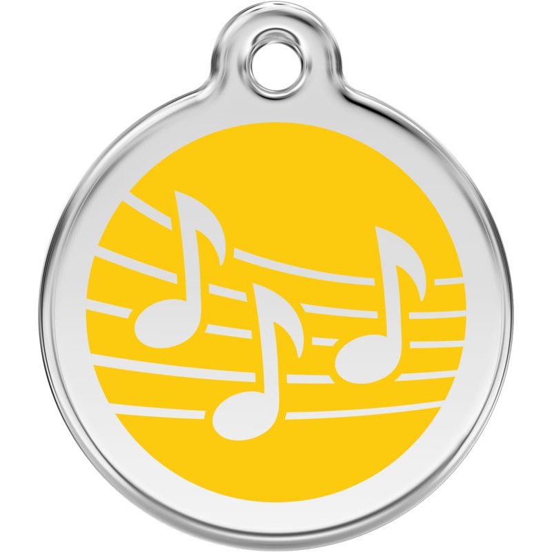 Pet ID Tags Music Yellow