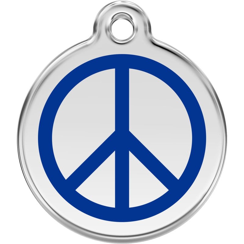 Pet ID Tags Peace Dark Blue