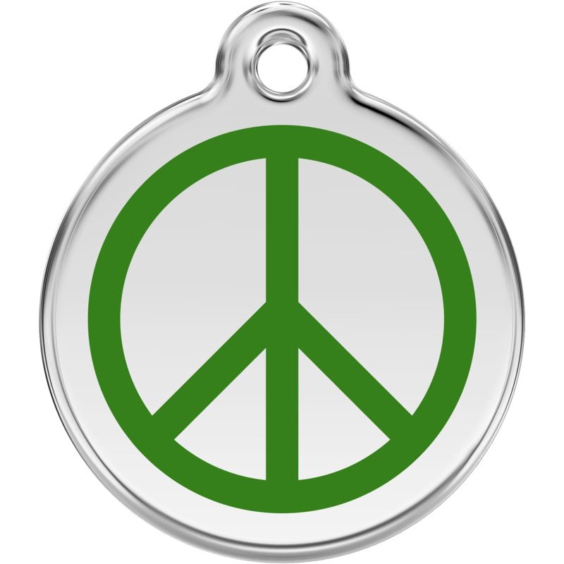 Pet ID Tags Peace Green