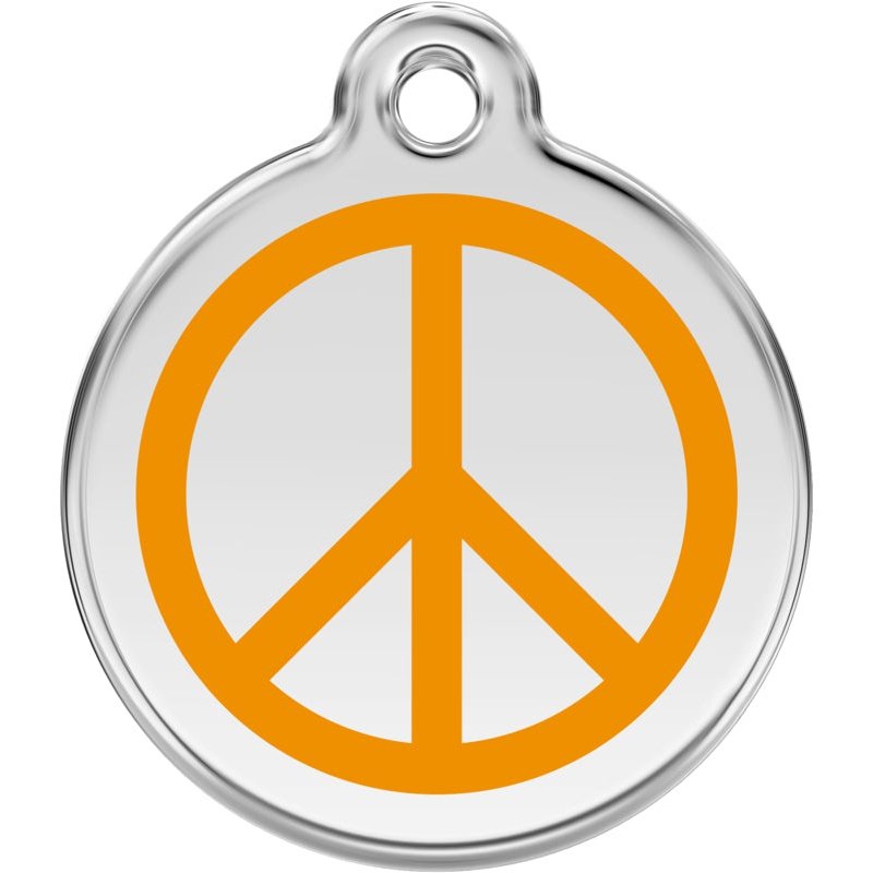Pet ID Tags Peace Orange