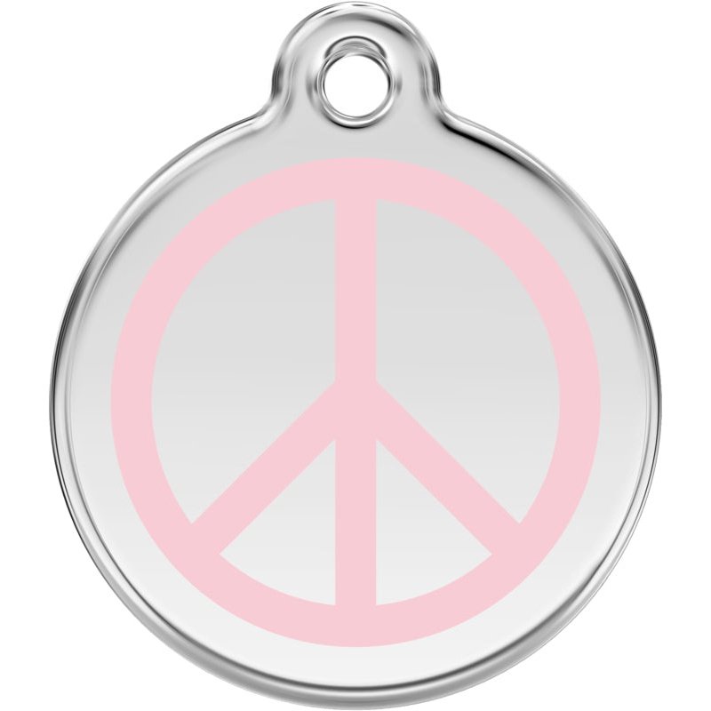 Pet ID Tags Peace Light Pink