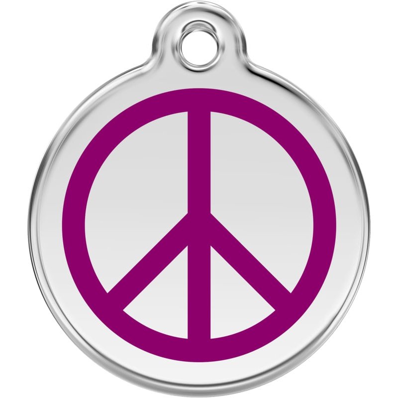 Pet ID Tags Peace Purple