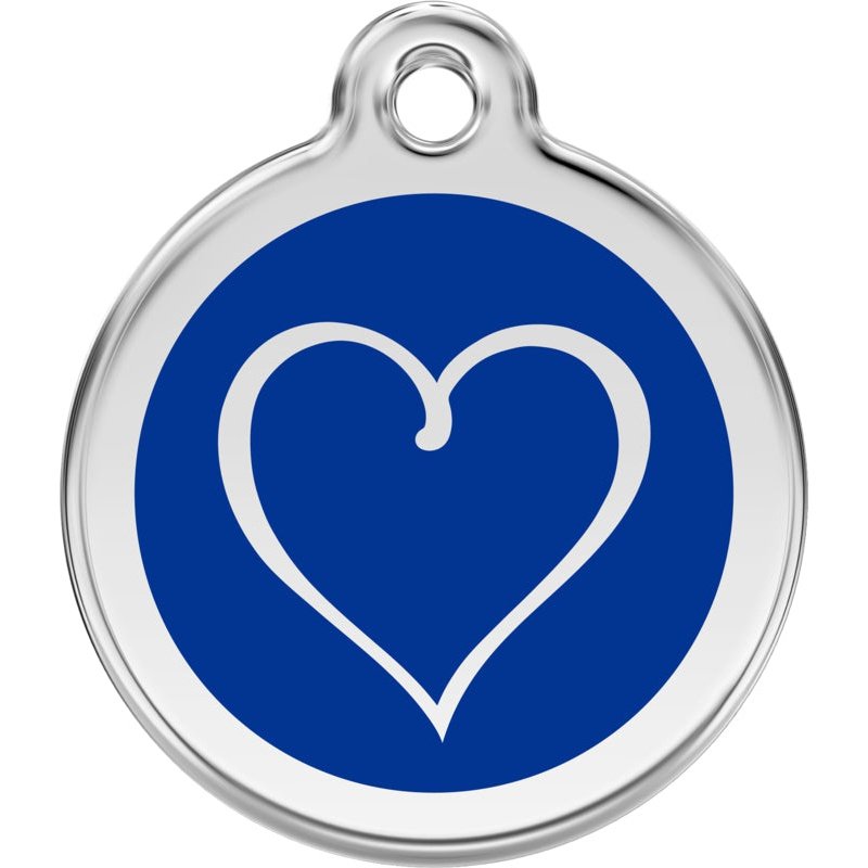 Pet ID Tags Tribal Heart Dark Blue