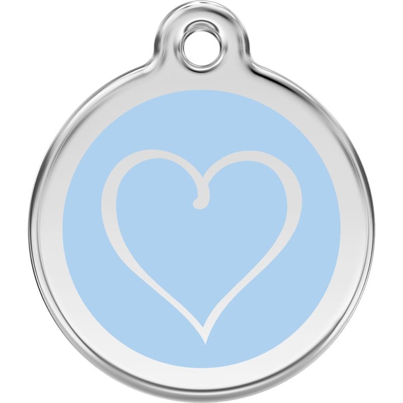Pet ID Tags Tribal Heart Light Blue