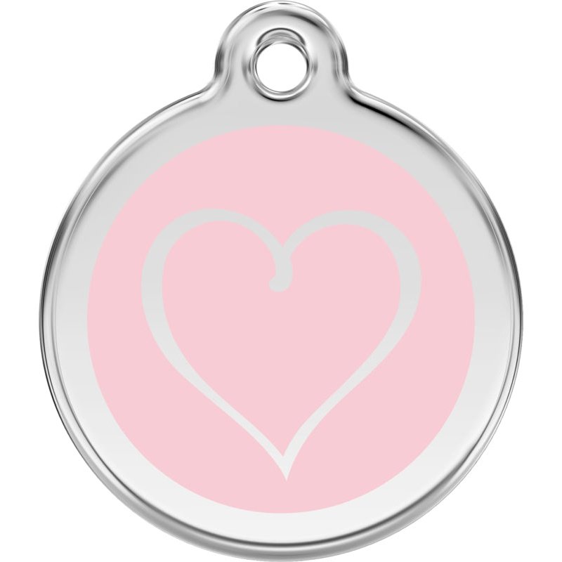 Pet ID Tags Tribal Heart Light Pink