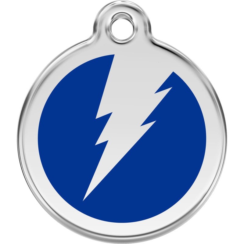 Pet ID Tags Flash Dark Blue
