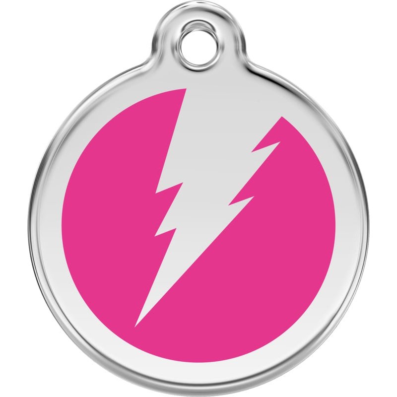 Pet ID Tags Flash Hot Pink