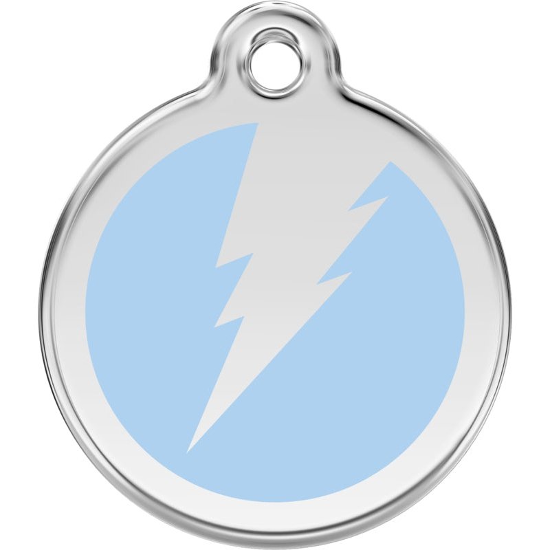 Pet ID Tags Flash Light Blue