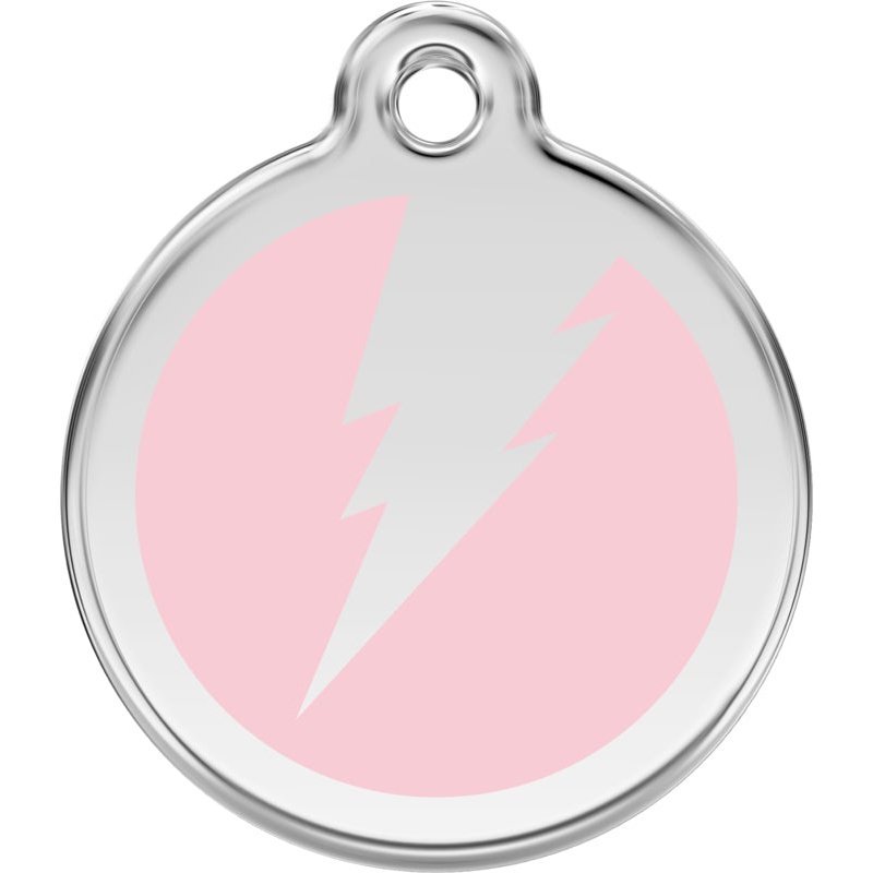 Pet ID Tags Flash Light Pink