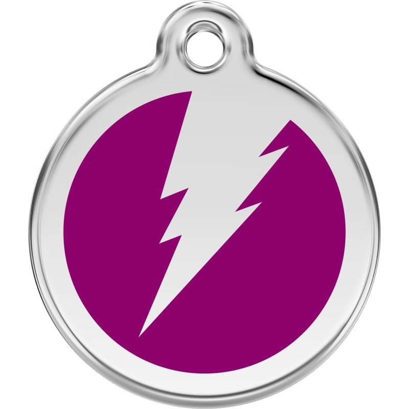 Pet ID Tags Flash Purple