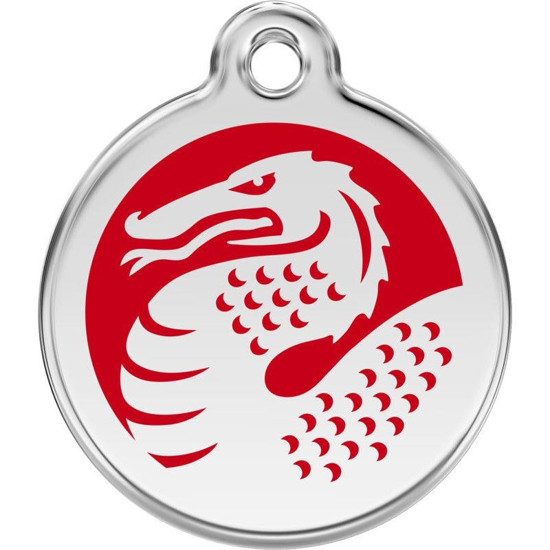 Pet ID Tags Dragon Red