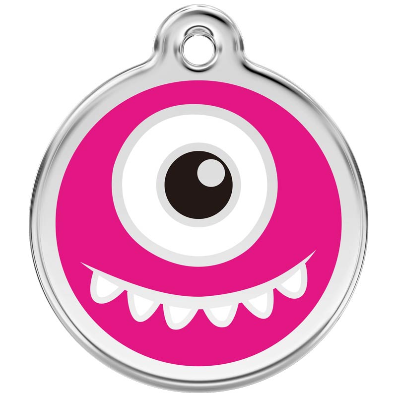 Pet ID Tags Monster Hot Pink