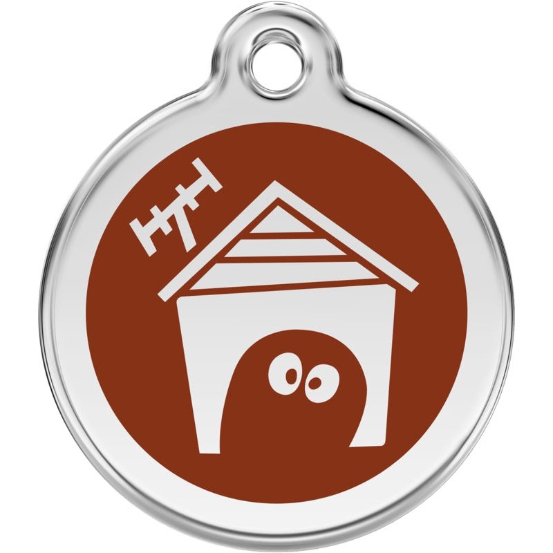 Pet ID Tags Pet House Brown