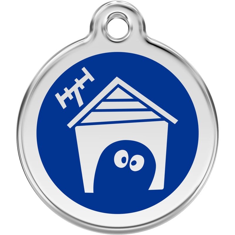 Pet ID Tags Pet House Dark Blue