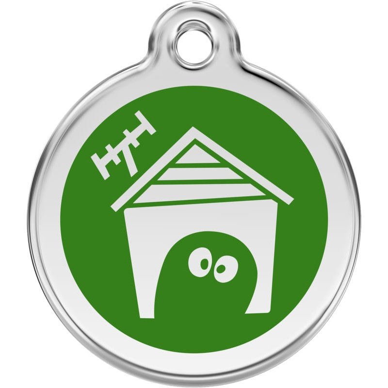 Pet ID Tags Pet House Green