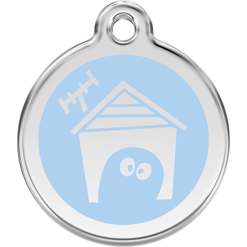 Pet ID Tags Pet House Light Blue