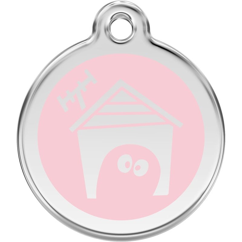 Pet ID Tags Pet House Light Pink