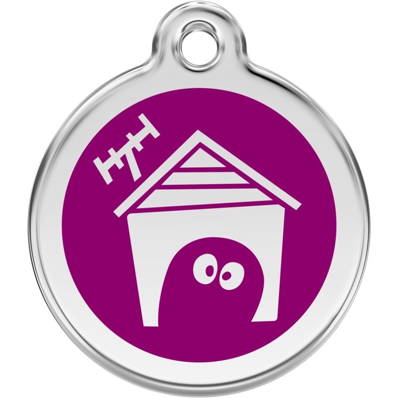Pet ID Tags Pet House Purple
