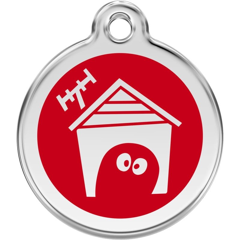 Pet ID Tags Pet House Red