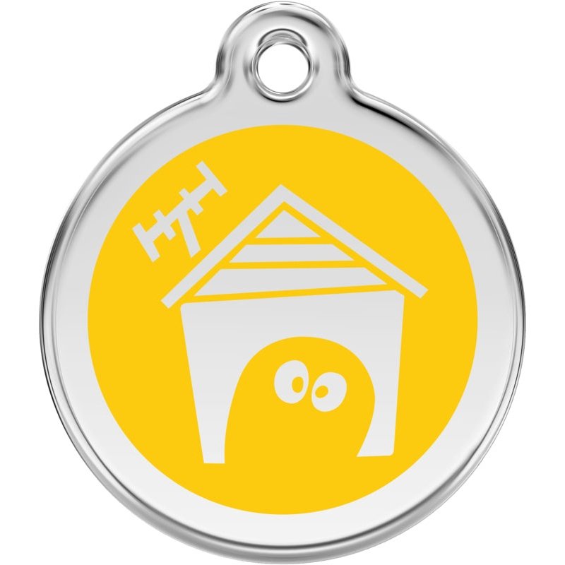 Pet ID Tags Pet House Yellow