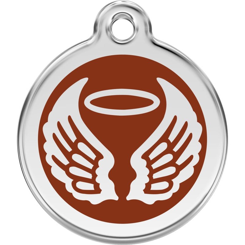 Pet ID Tags Angel Wings Brown