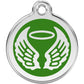 Pet ID Tags Angel Wings Green