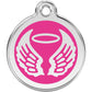 Pet ID Tags Angel Wings Hot Pink