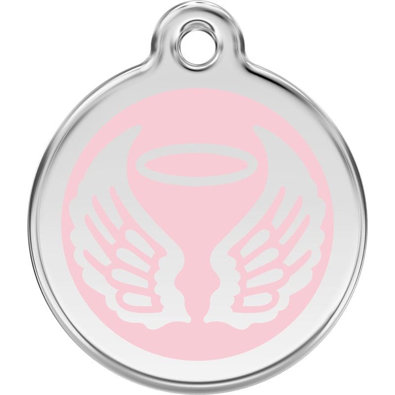 Pet ID Tags Angel Wings Light Pink